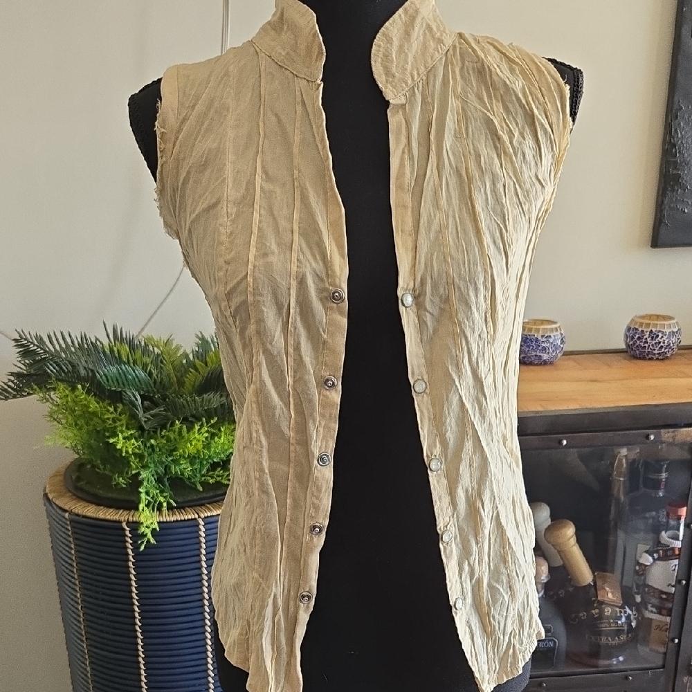 Diesel Beige Sleeveless Top
